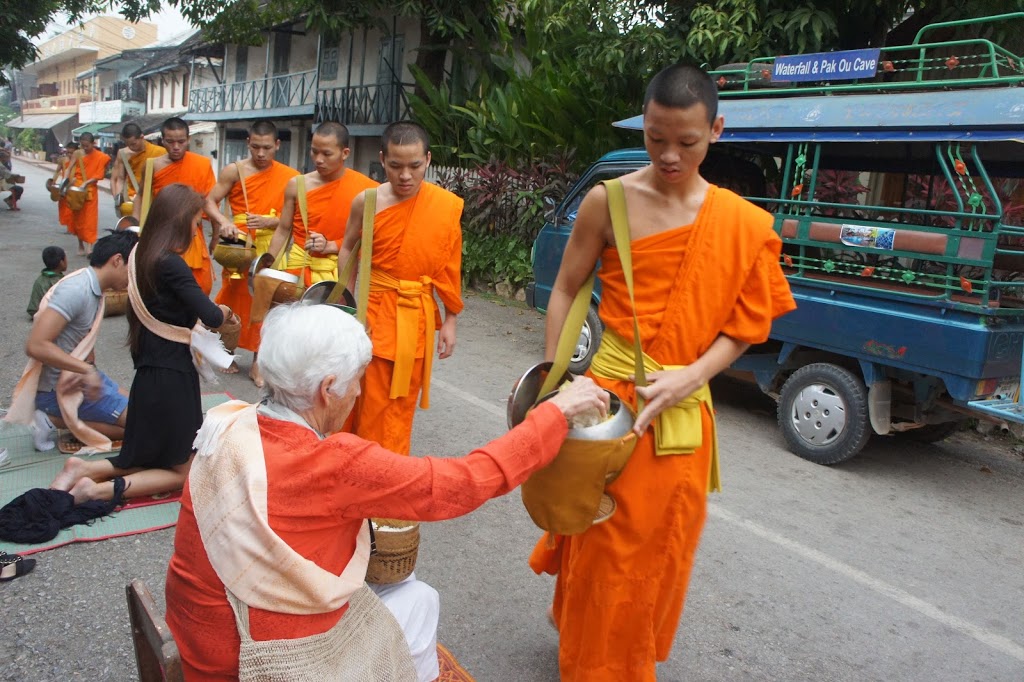 Feeding Monks and Working the Paddy